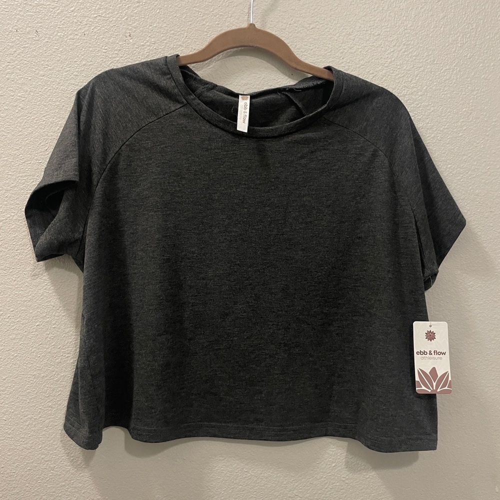 Ebb & Flow Short-Sleeve Athleisure Crop Top